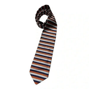 Brooks Brothers Silk Striped Neck Tie Red Navy Blue Classic Prep Preppy Career